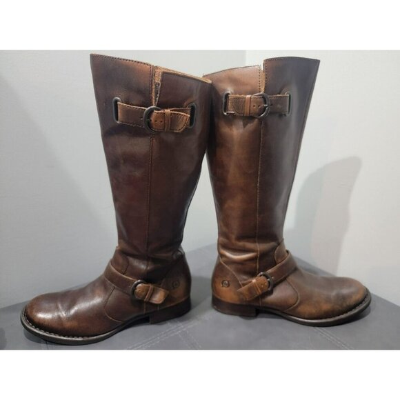 Born Leather Riding Boots Womens 6 Brown Equestrian Motorcycle Rockabilly Y2K - Picture 4 of 12